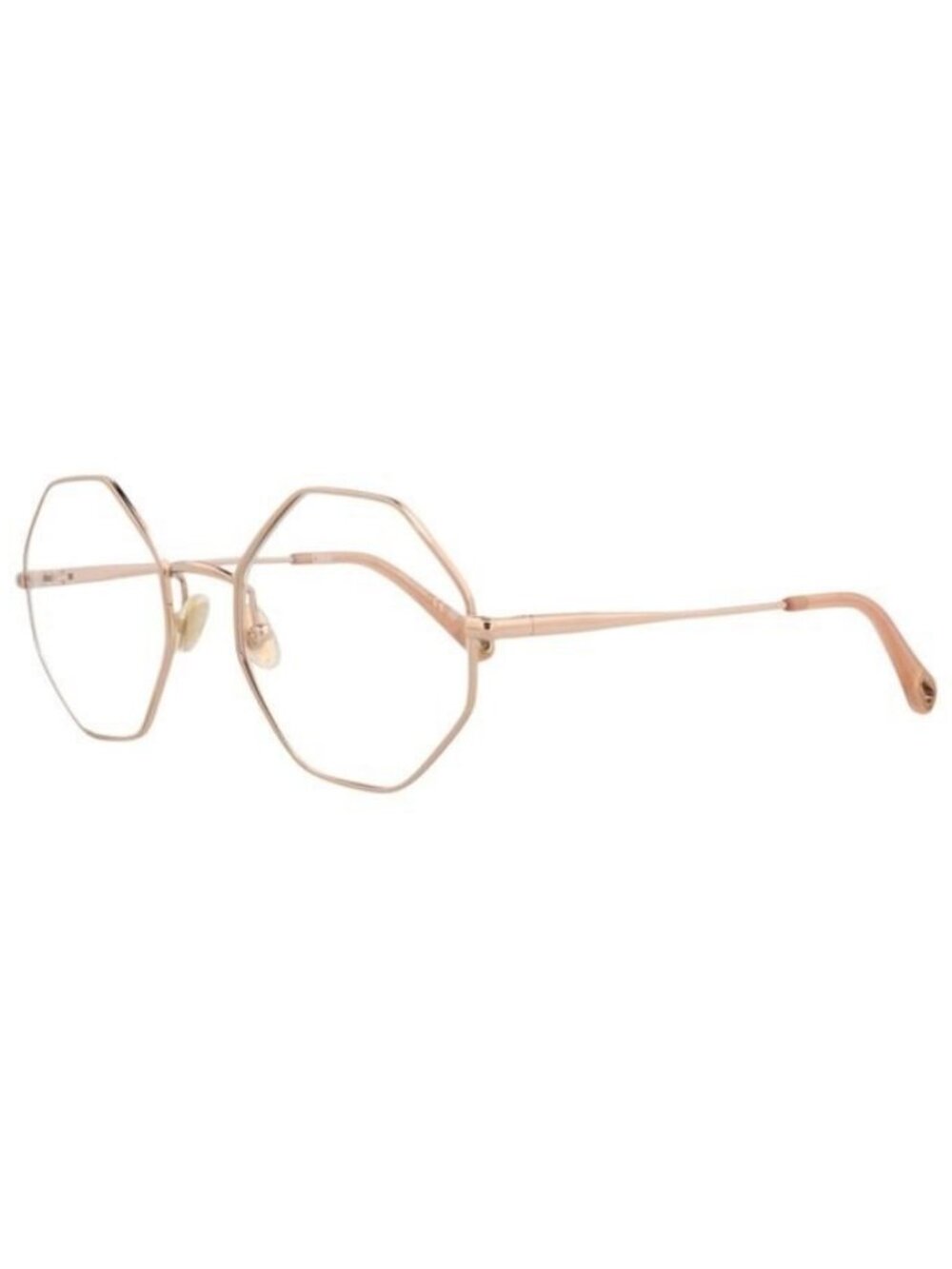 New Chloé Womens Square/Rectangle Gold Gold Transparent Fashion Designer Eyeglas